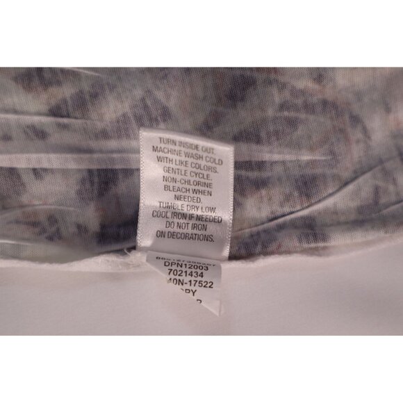 Apt. 9 Petite‎ PM Boho Paisley Lace Back Blouse with Beaded V-Neckline & Elastic - Picture 9 of 12